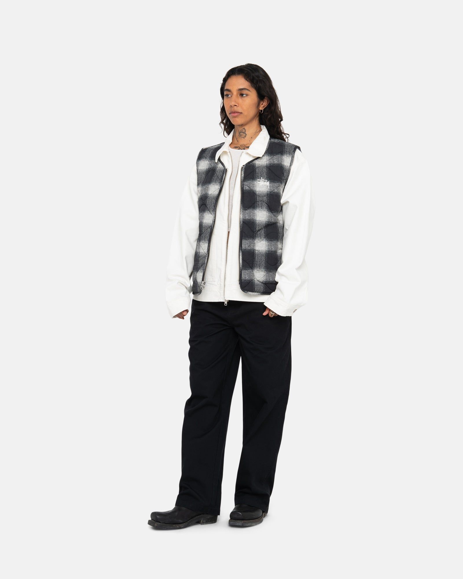 PLAID NYLON LINER VEST sold by Stussy product image thumbnail 8