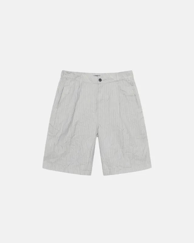 VOLUME PLEATED SHORT WRINKLED STRIPE sold by Stussy