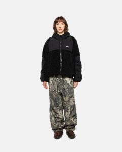 SHERPA PANELED HOODED JACKET sold by Stussy