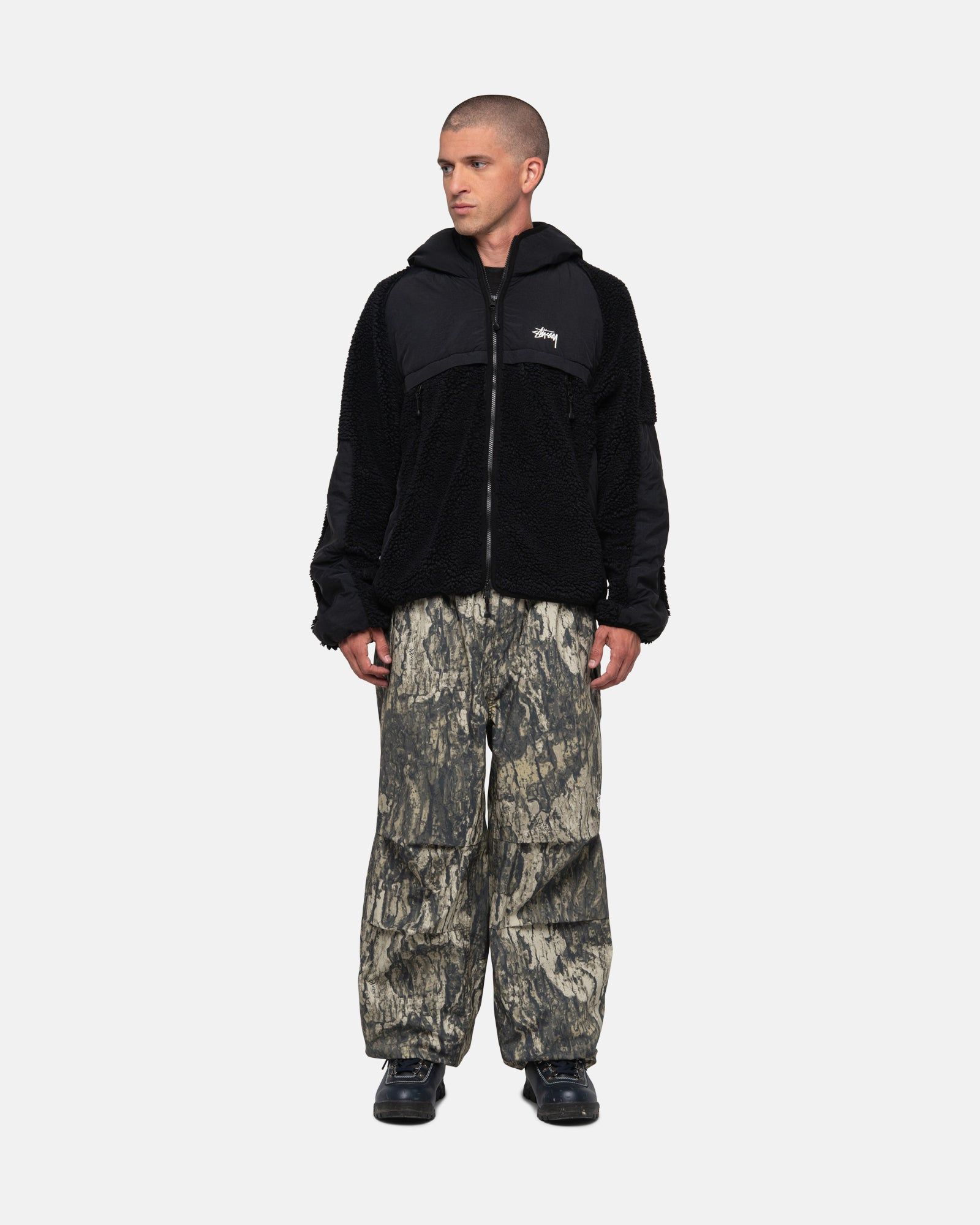 SHERPA PANELED HOODED JACKET sold by Stussy product image thumbnail 5