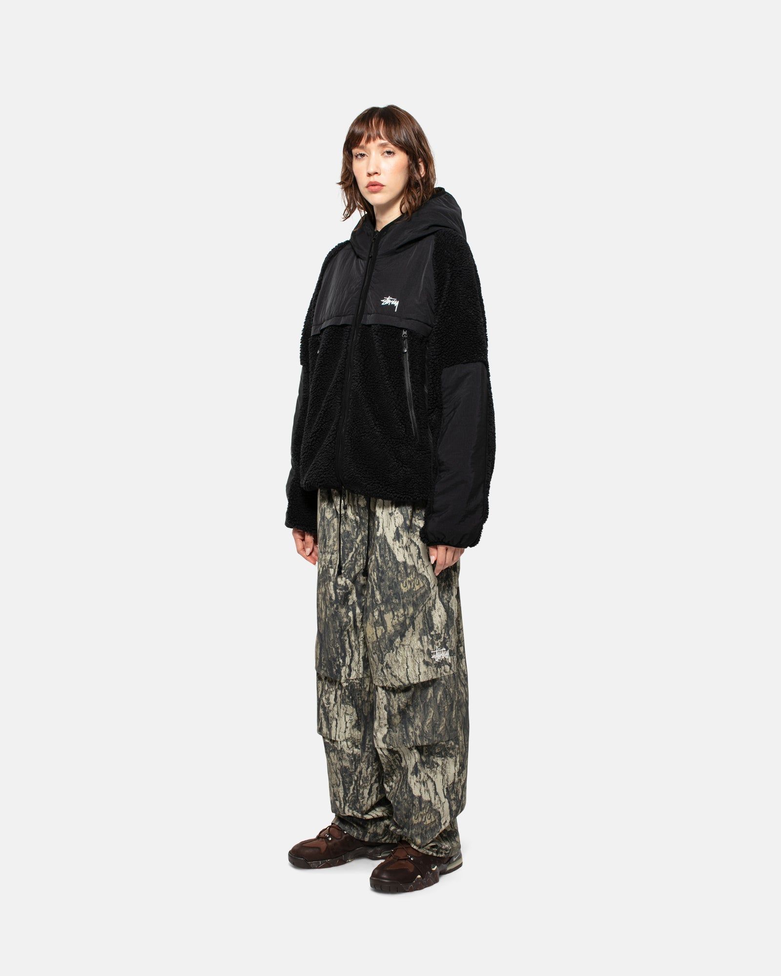 SHERPA PANELED HOODED JACKET sold by Stussy product image thumbnail 9