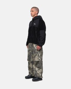 SHERPA PANELED HOODED JACKET sold by Stussy