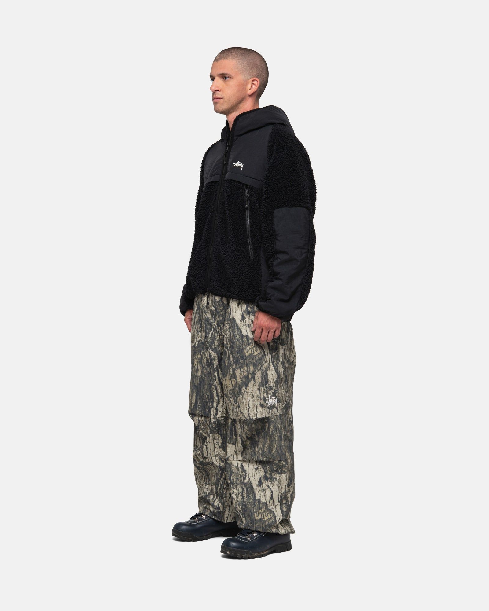 SHERPA PANELED HOODED JACKET sold by Stussy product image thumbnail 6