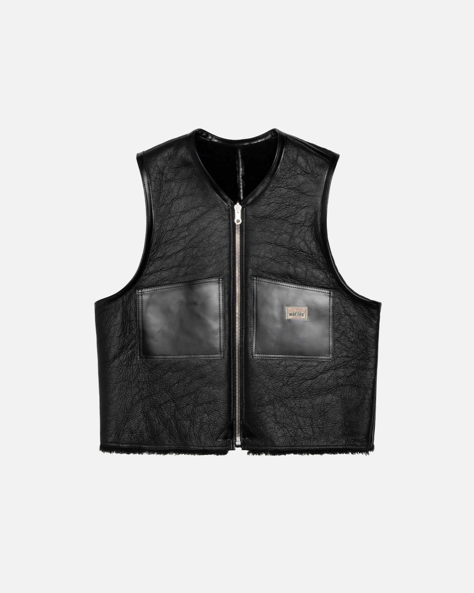 OUR LEGACY WORK SHOP REVERSIBLE SHEARLING VEST sold by Stussy