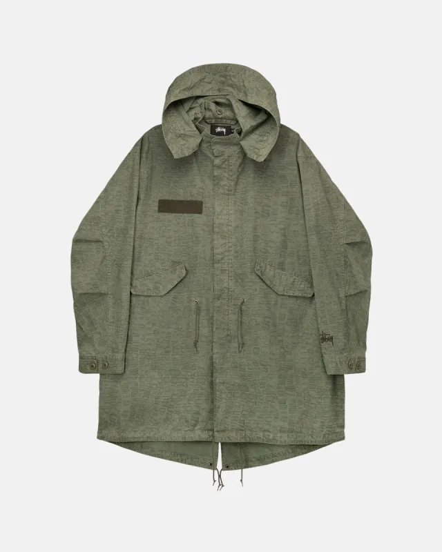 NYCO PRINTED FISHTAIL PARKA made by Stussy