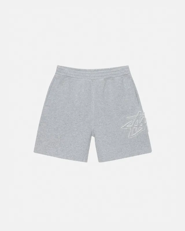 Stock Logo Sweatshort – Grey Heather | Shorts | Stüssy