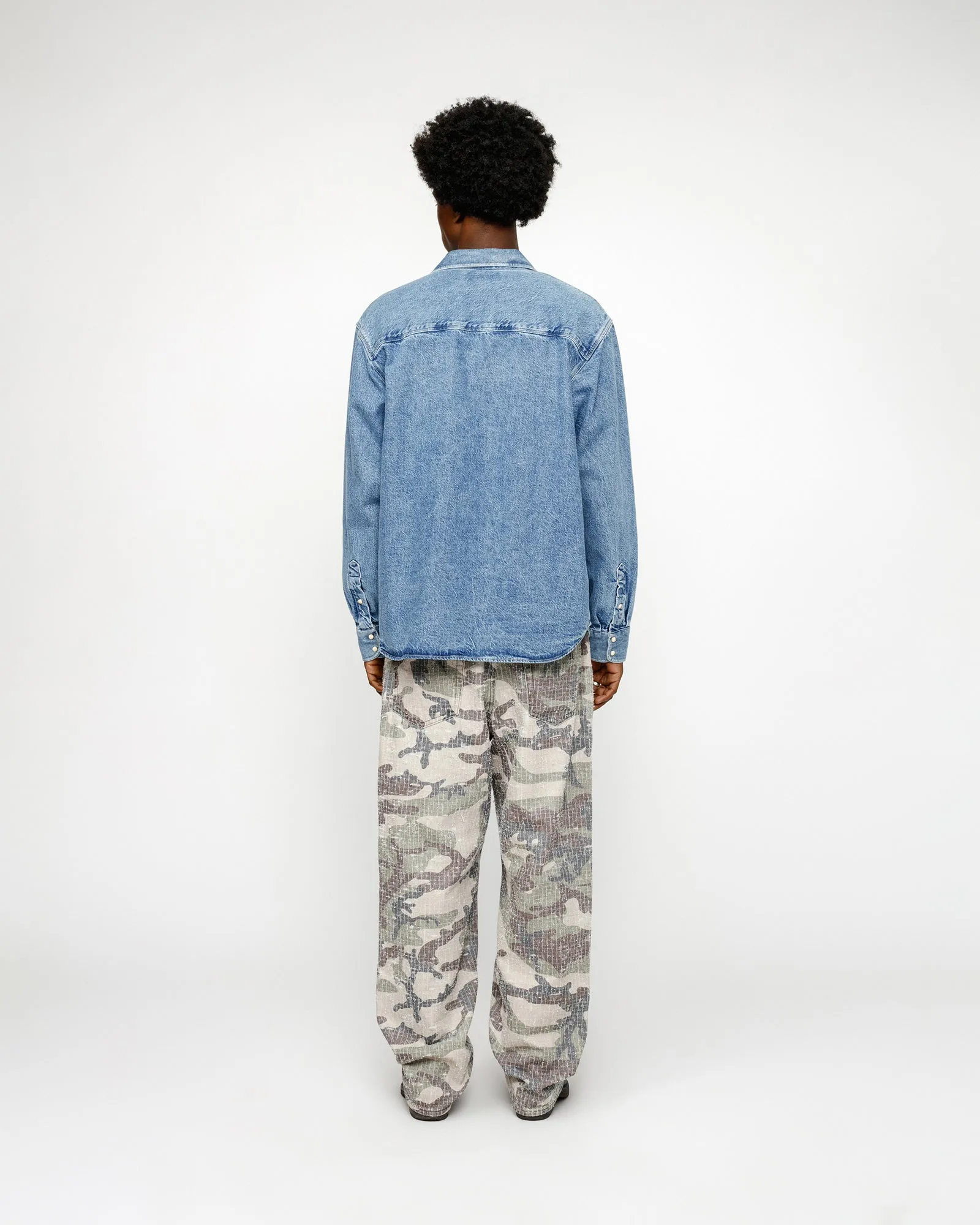 BOXY WESTERN DENIM SHIRT sold by Stussy product image thumbnail 4