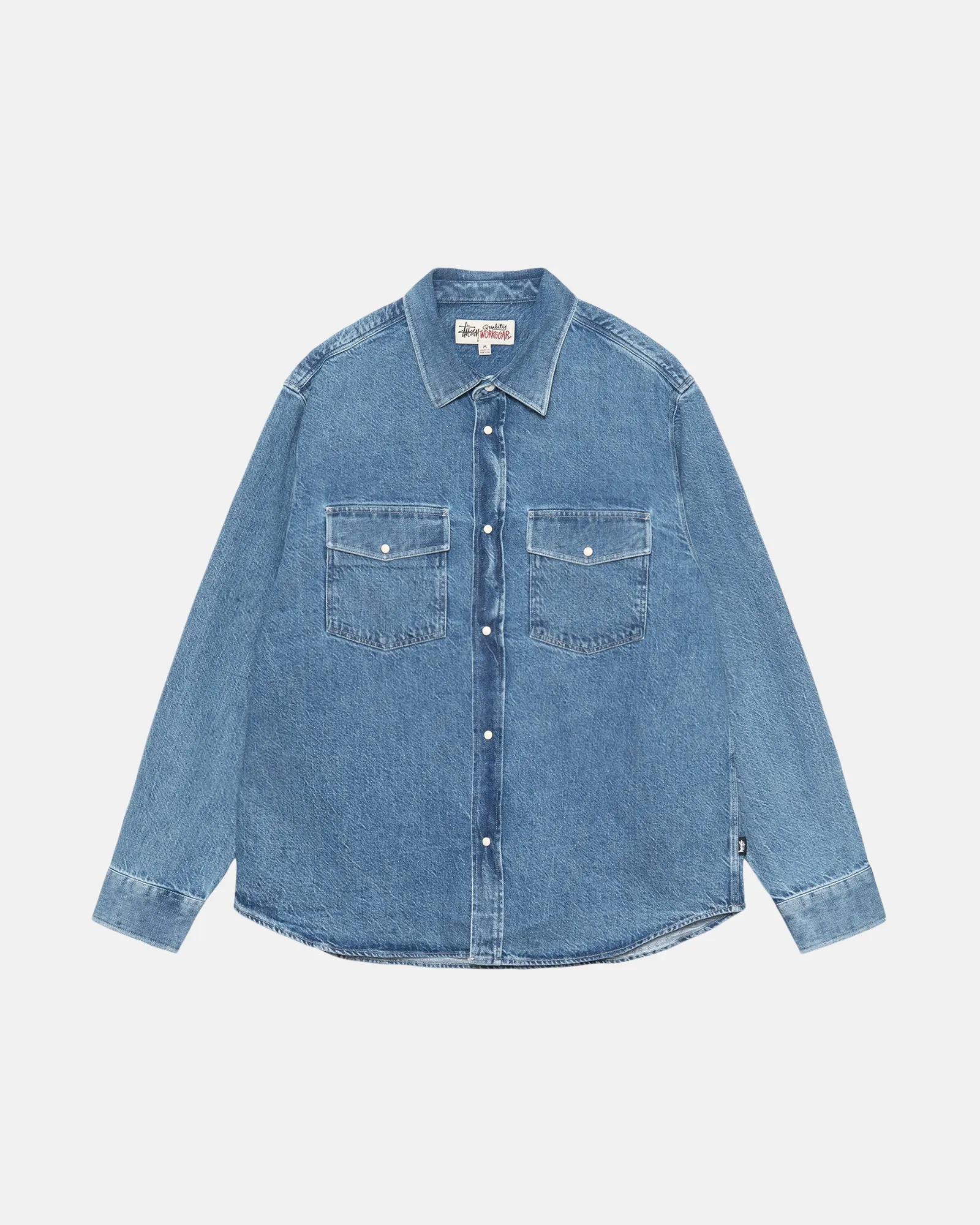 BOXY WESTERN DENIM SHIRT sold by Stussy