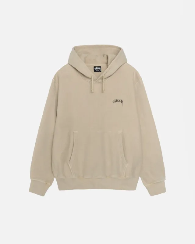 SMOOTH STOCK HOODIE PIGMENT DYED sold by Stussy