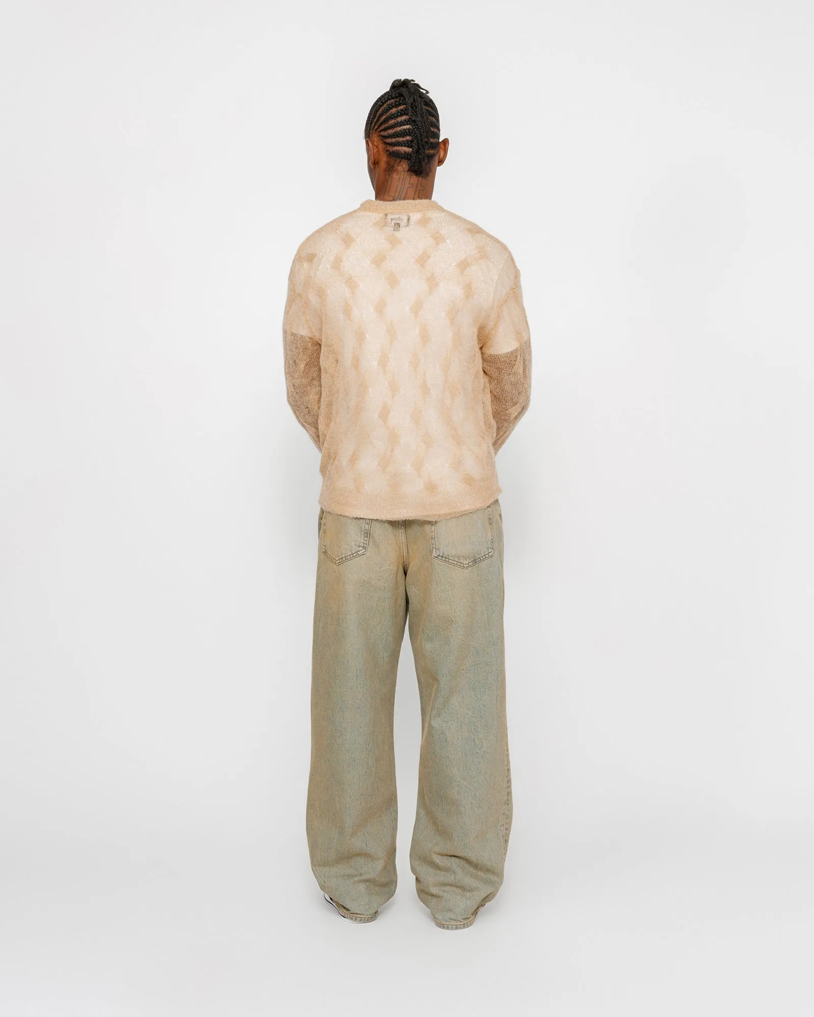LOOSE KNIT CROSS CABLE SWEATER sold by Stussy product image thumbnail 4