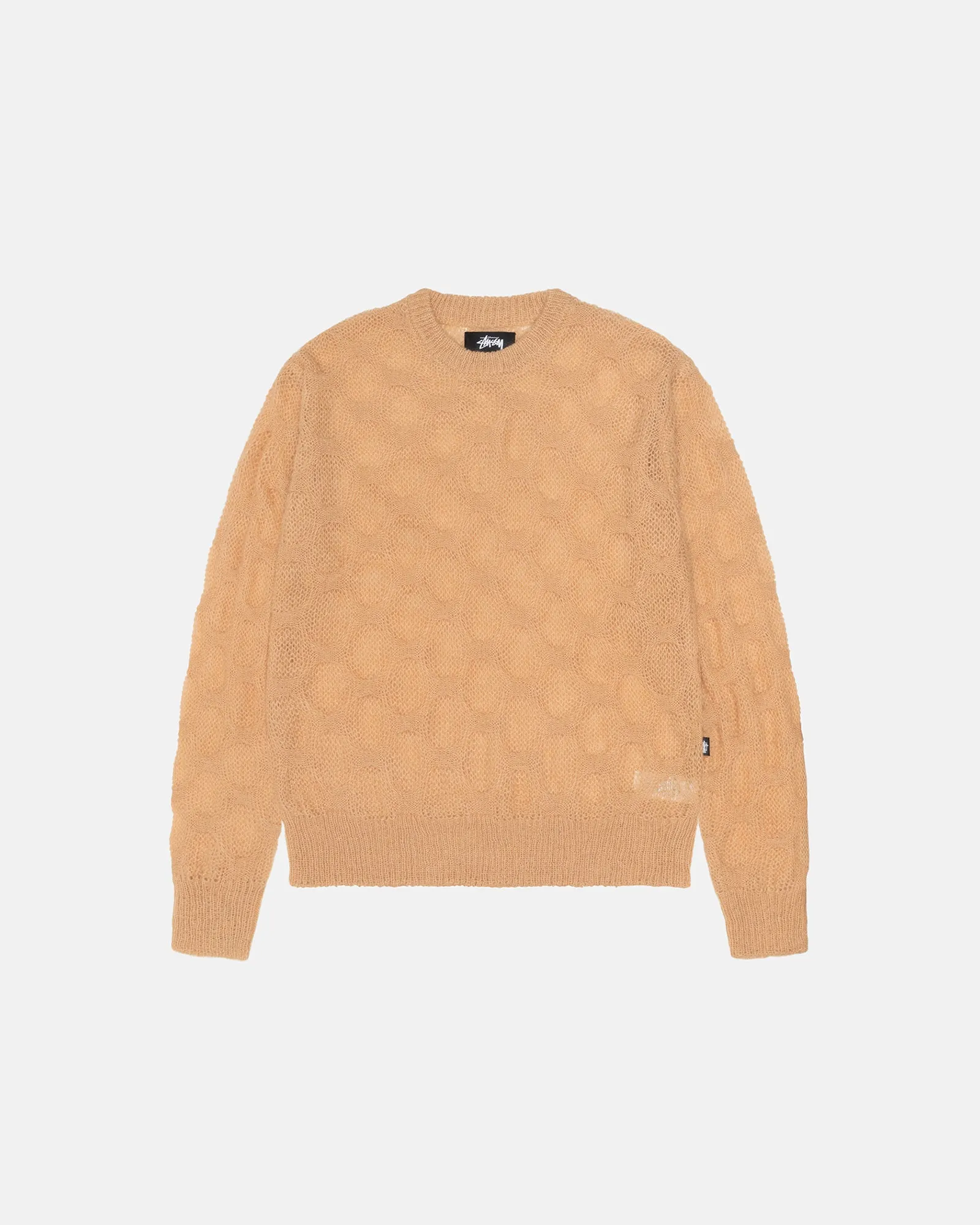 LOOSE KNIT CROSS CABLE SWEATER sold by Stussy