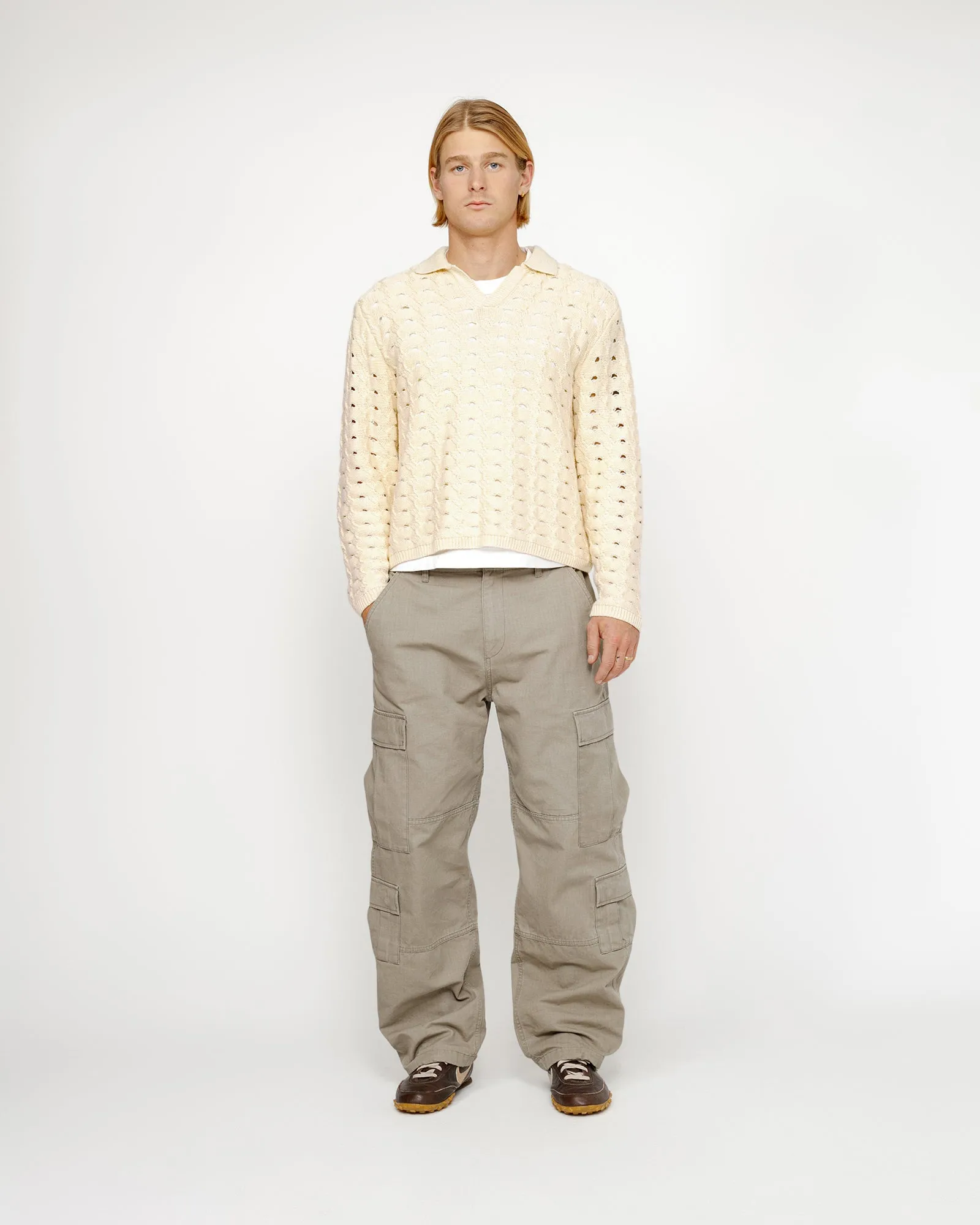 OPEN KNIT COLLARED SWEATER sold by Stussy product image thumbnail 3