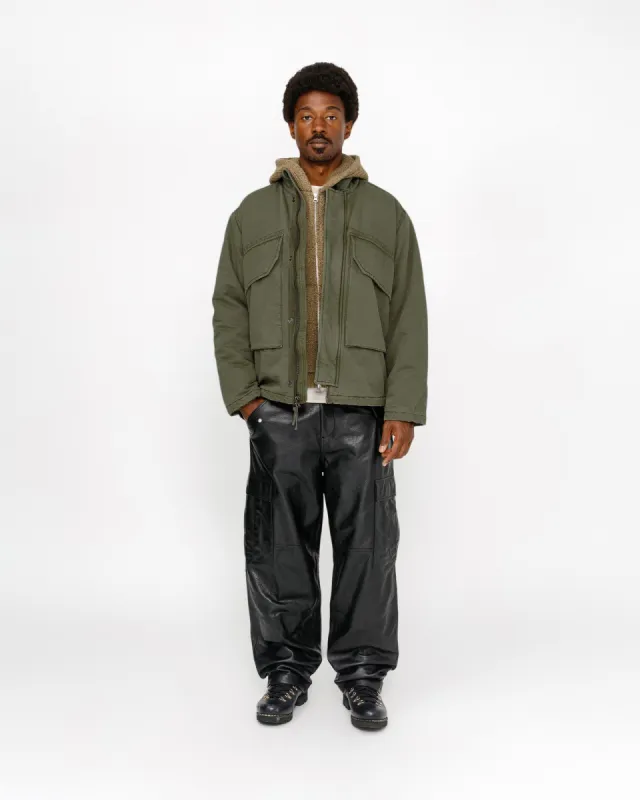 MILITARY CARGO LEATHER PANT made by Stussy