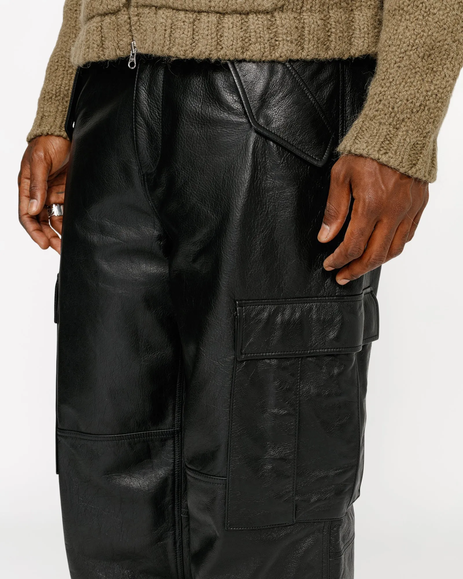 MILITARY CARGO LEATHER PANT sold by Stussy product image thumbnail 3