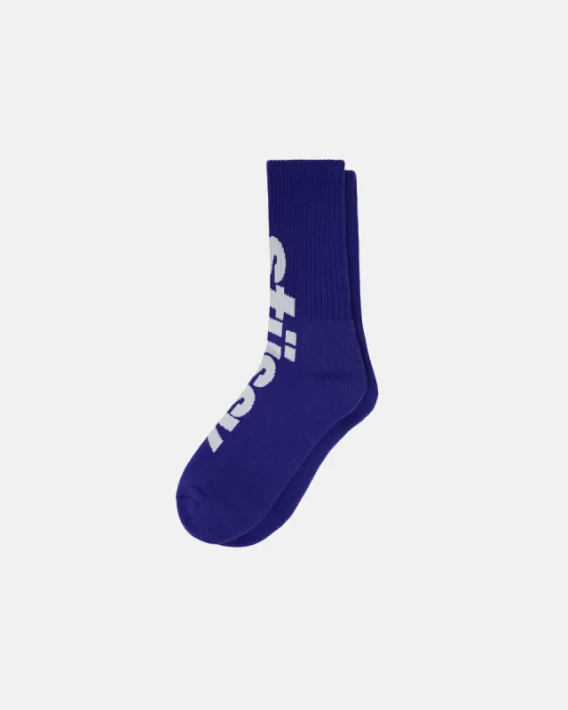 BIG HELVETICA CREW SOCKS sold by Stussy