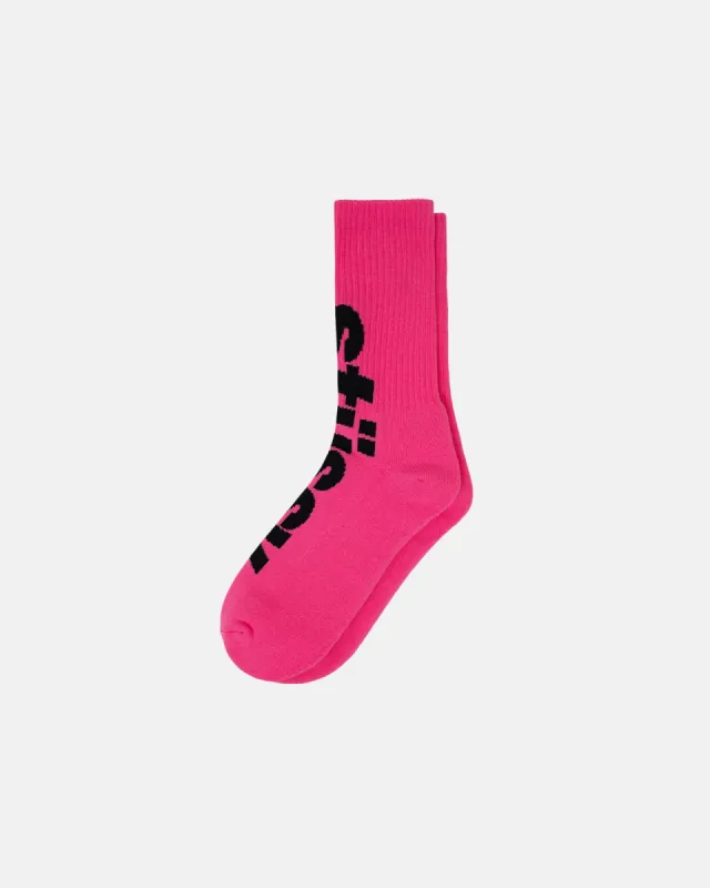 BIG HELVETICA CREW SOCKS sold by Stussy