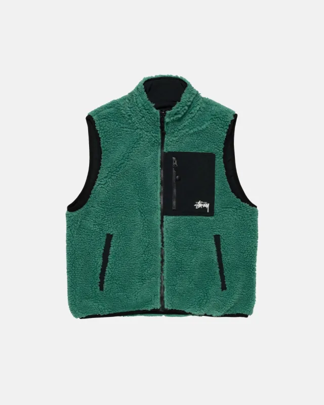 SHERPA REVERSIBLE VEST sold by Stussy