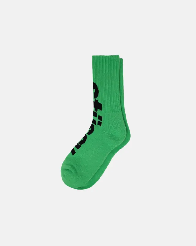 BIG HELVETICA CREW SOCKS sold by Stussy