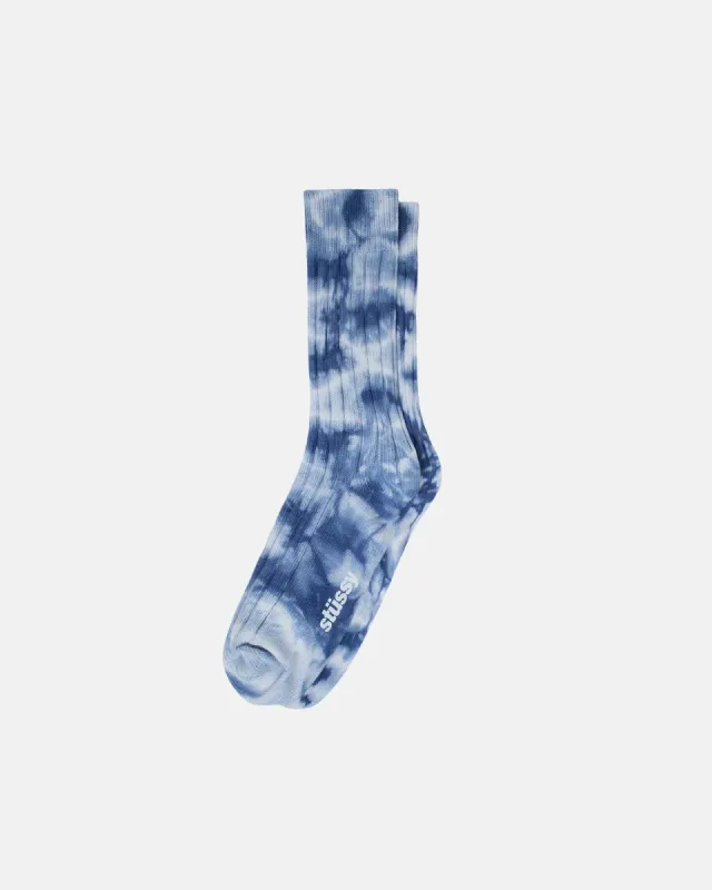 DYED RIBBED CREW SOCKS sold by Stussy
