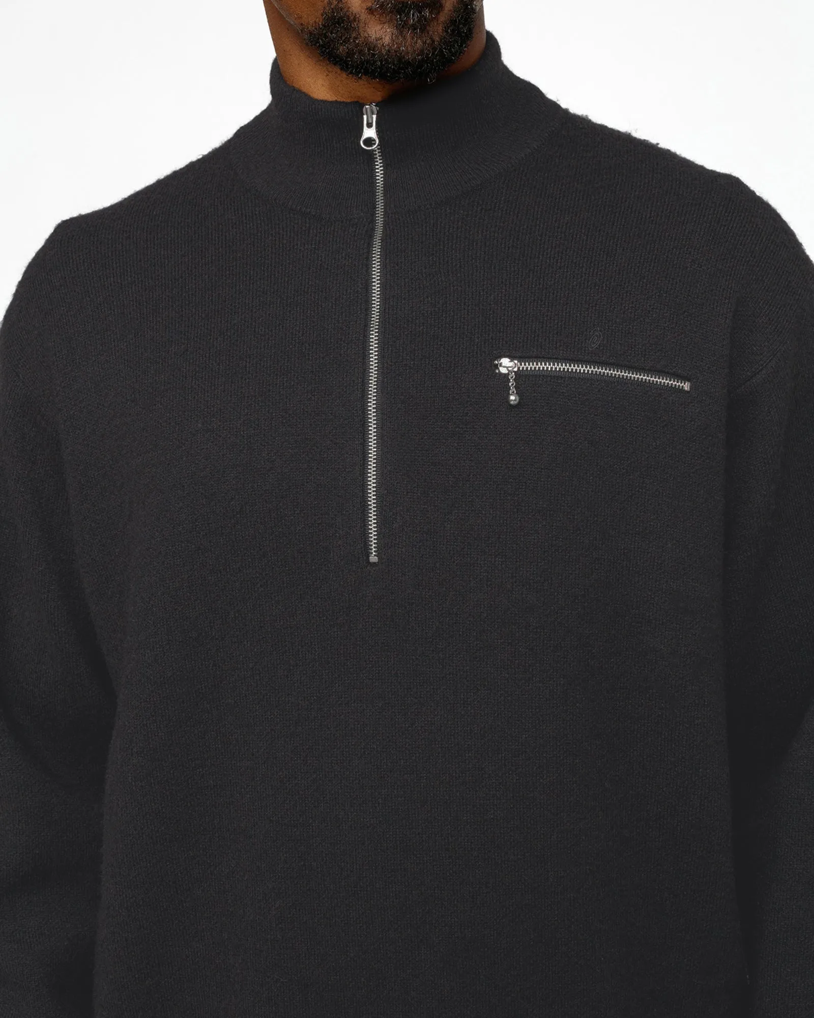 HALF ZIP MOCK NECK SWEATER | Parallel