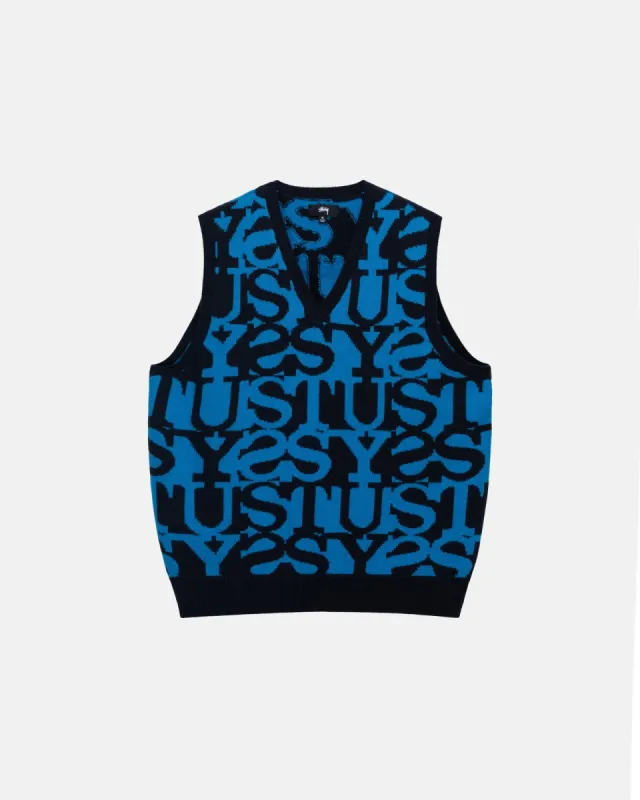 STACKED SWEATER VEST made by Stussy