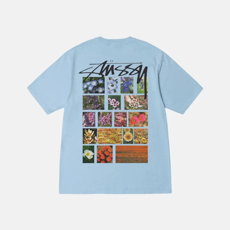 FLOWER GRID PIGMENT DYED TEE sold by Stussy