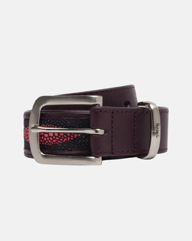 MANTA RAY PRINT OVERLAY BELT made by Stussy