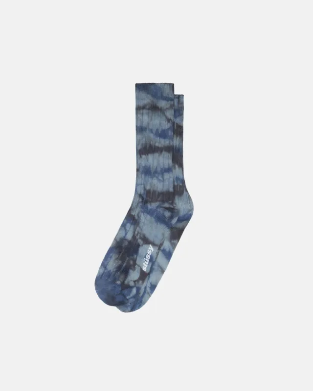 MULTI DYED RIBBED SOCKS sold by Stussy