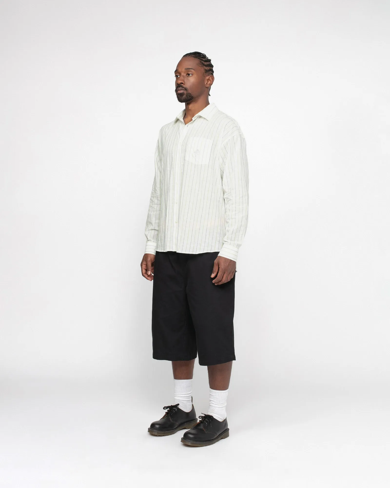 CLASSIC SHIRT STRIPED COTTON LINEN sold by Stussy product image thumbnail 4