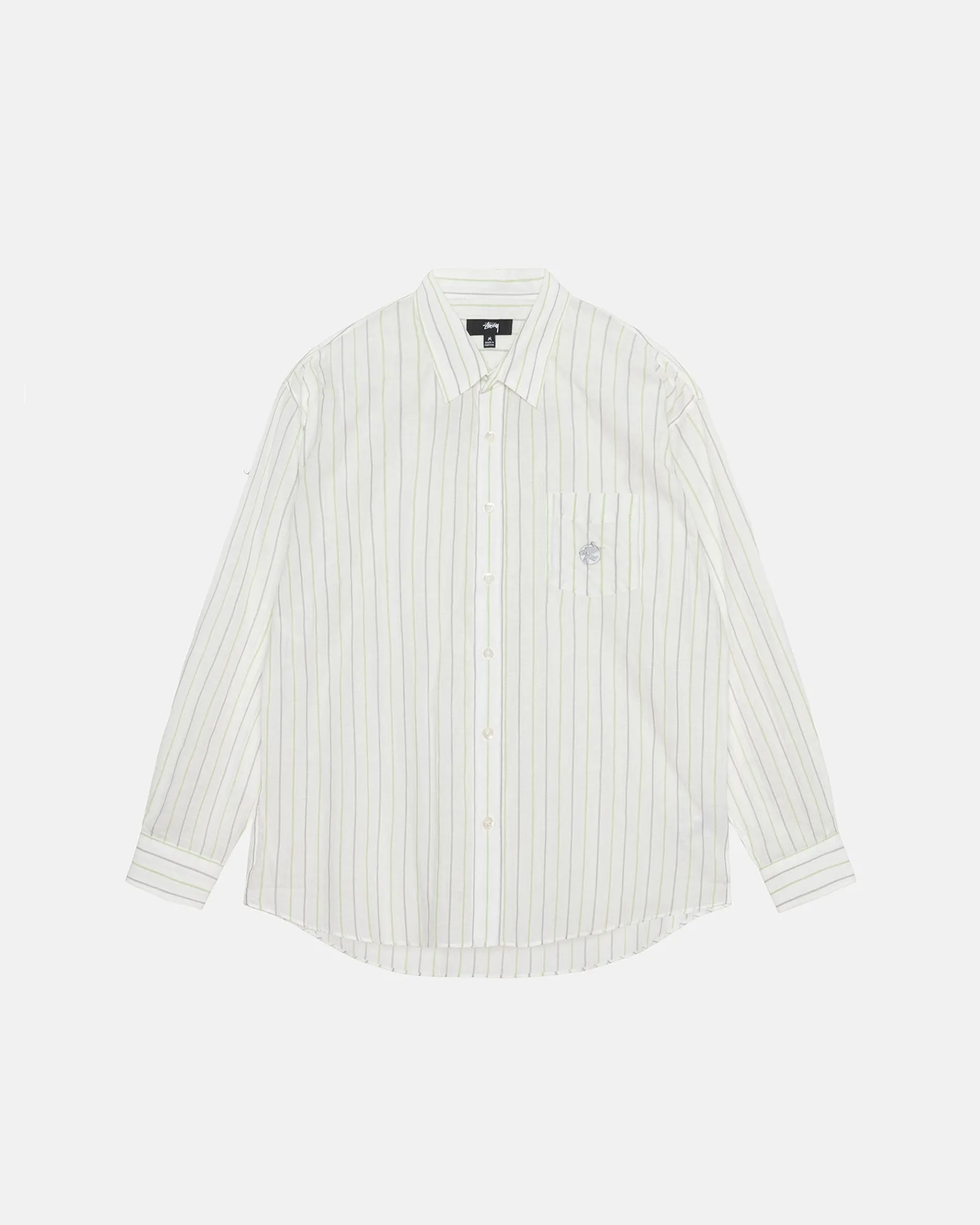 CLASSIC SHIRT STRIPED COTTON LINEN sold by Stussy