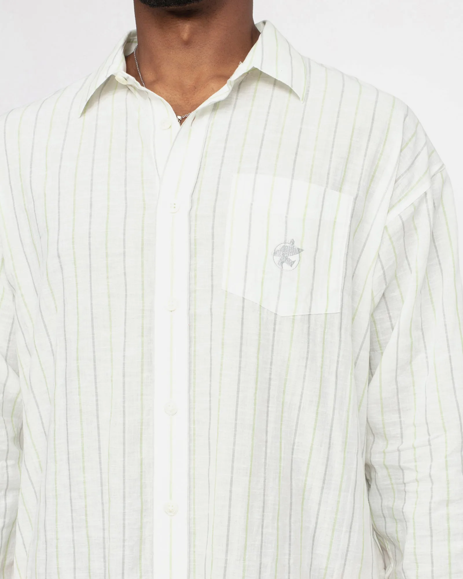 CLASSIC SHIRT STRIPED COTTON LINEN sold by Stussy product image thumbnail 5