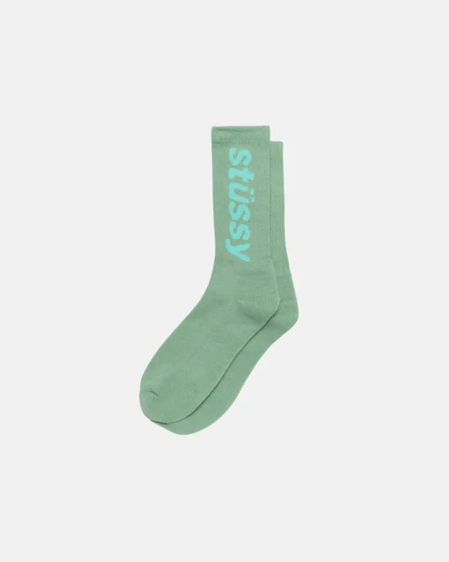 【Stussy】 WASHED HELVETICA CREW SOCK WASHED HELVETICA CREW SOCK | Parallel