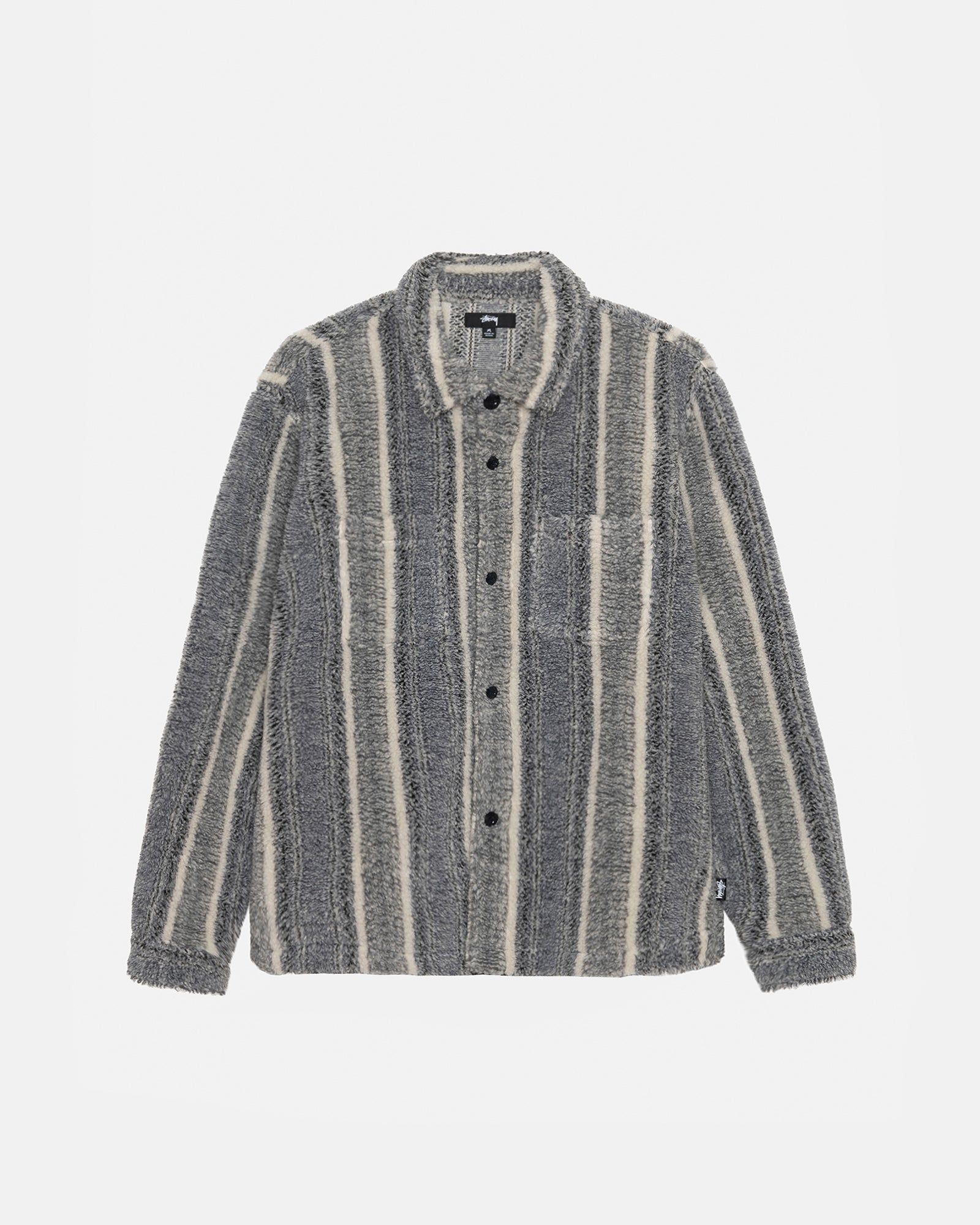 STRIPED SHERPA SHIRT sold by Stussy