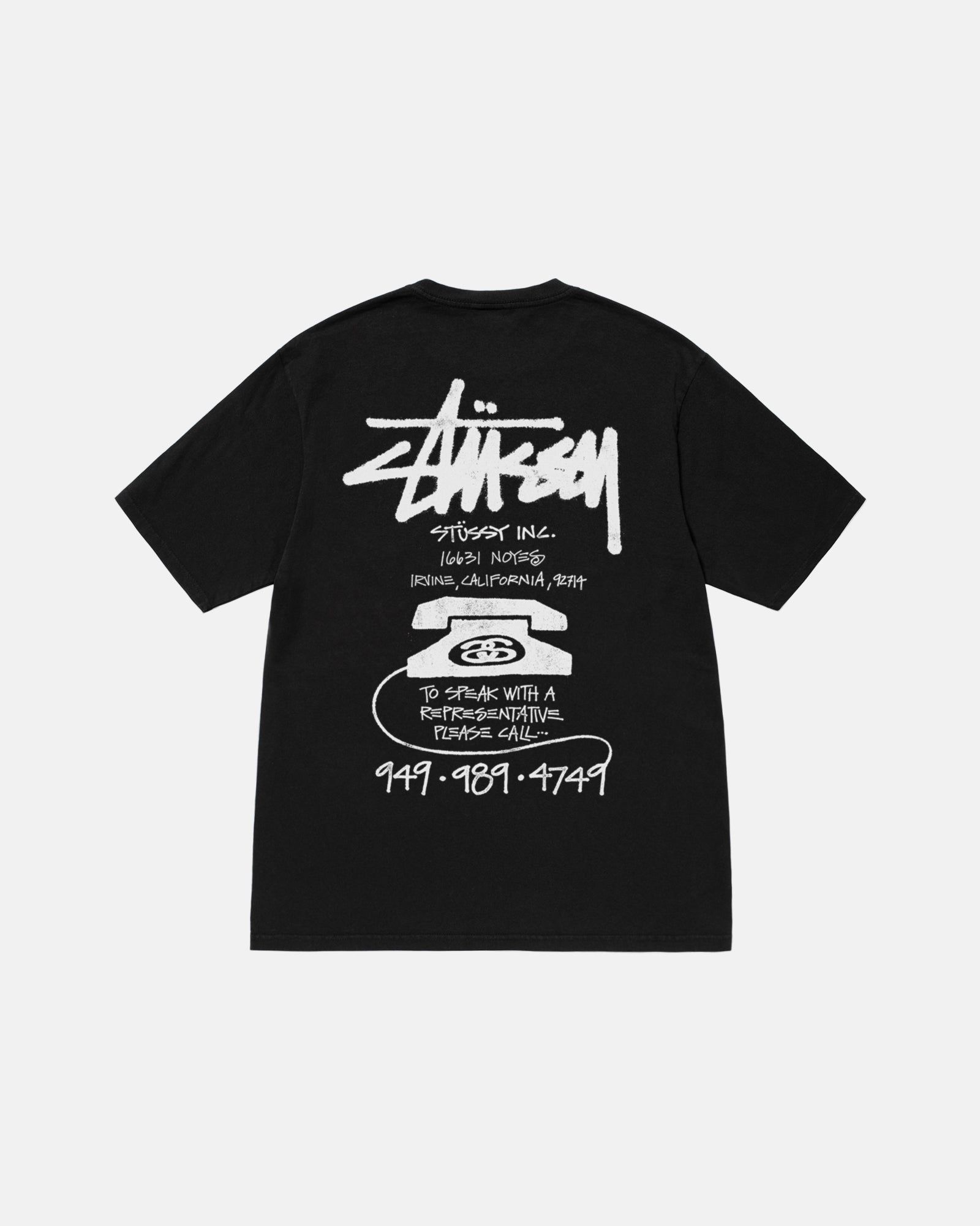 OLD PHONE TEE PIGMENT DYED sold by Stussy