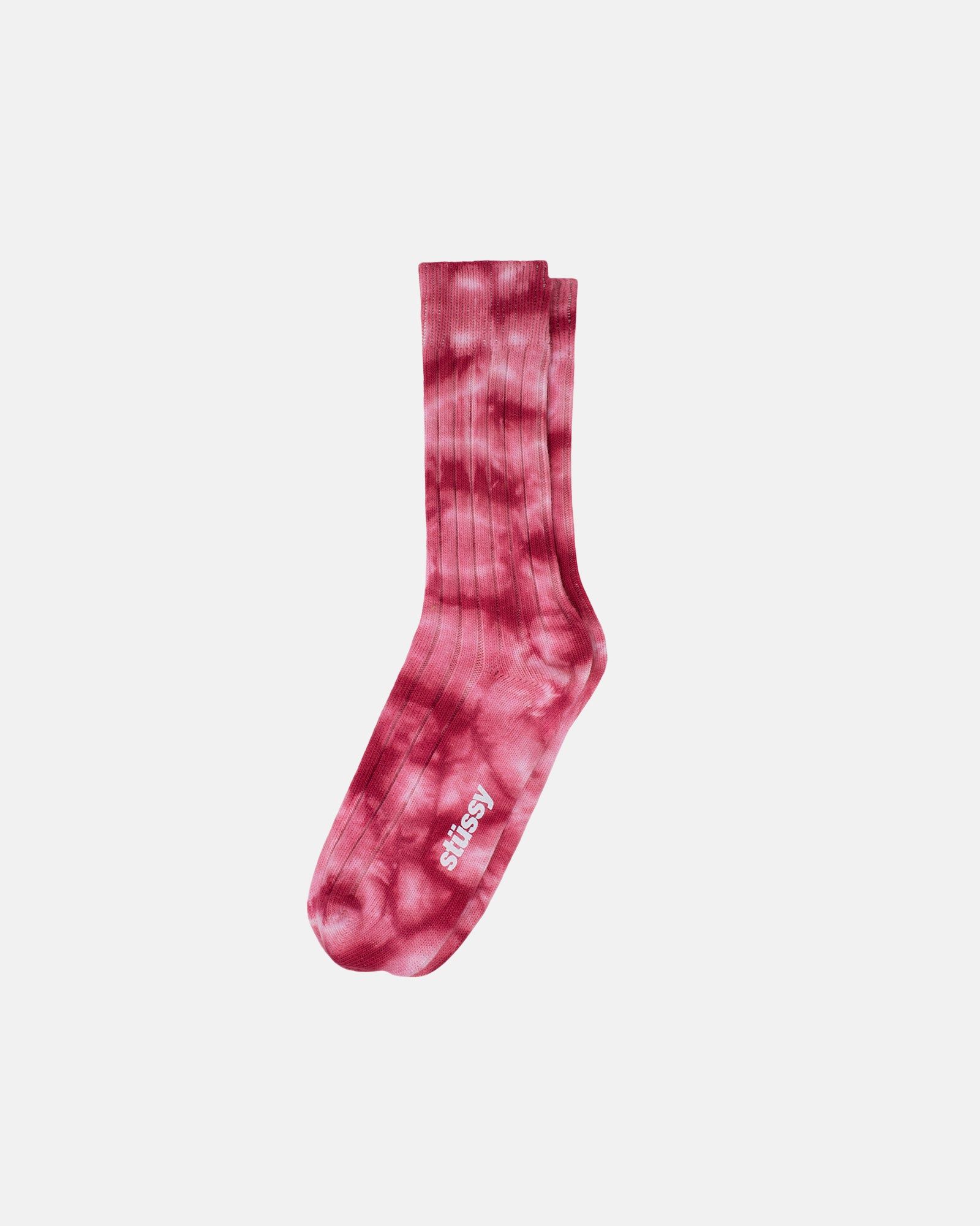 DYED RIBBED CREW SOCKS sold by Stussy