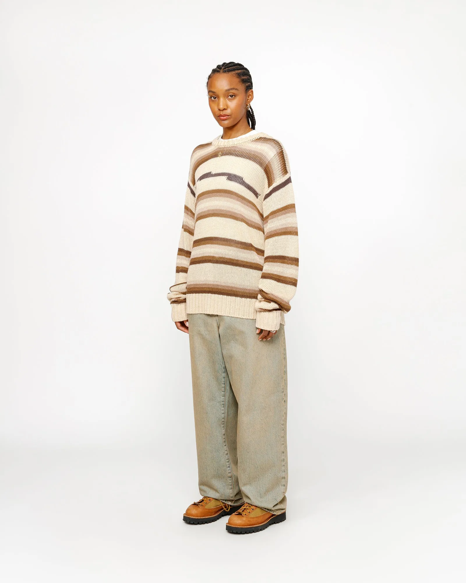 トップス STUSSY TONAL STRIPE LINEN SWEATER Stussy Tonal Stripe Sweater - Multi – Goodhood
