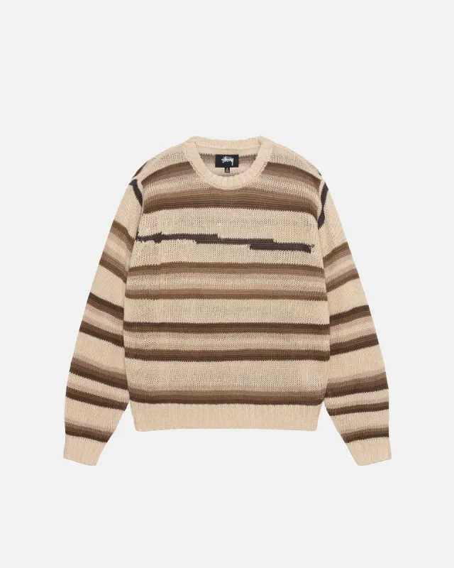 TONAL STRIPE LINEN SWEATER sold by Stussy