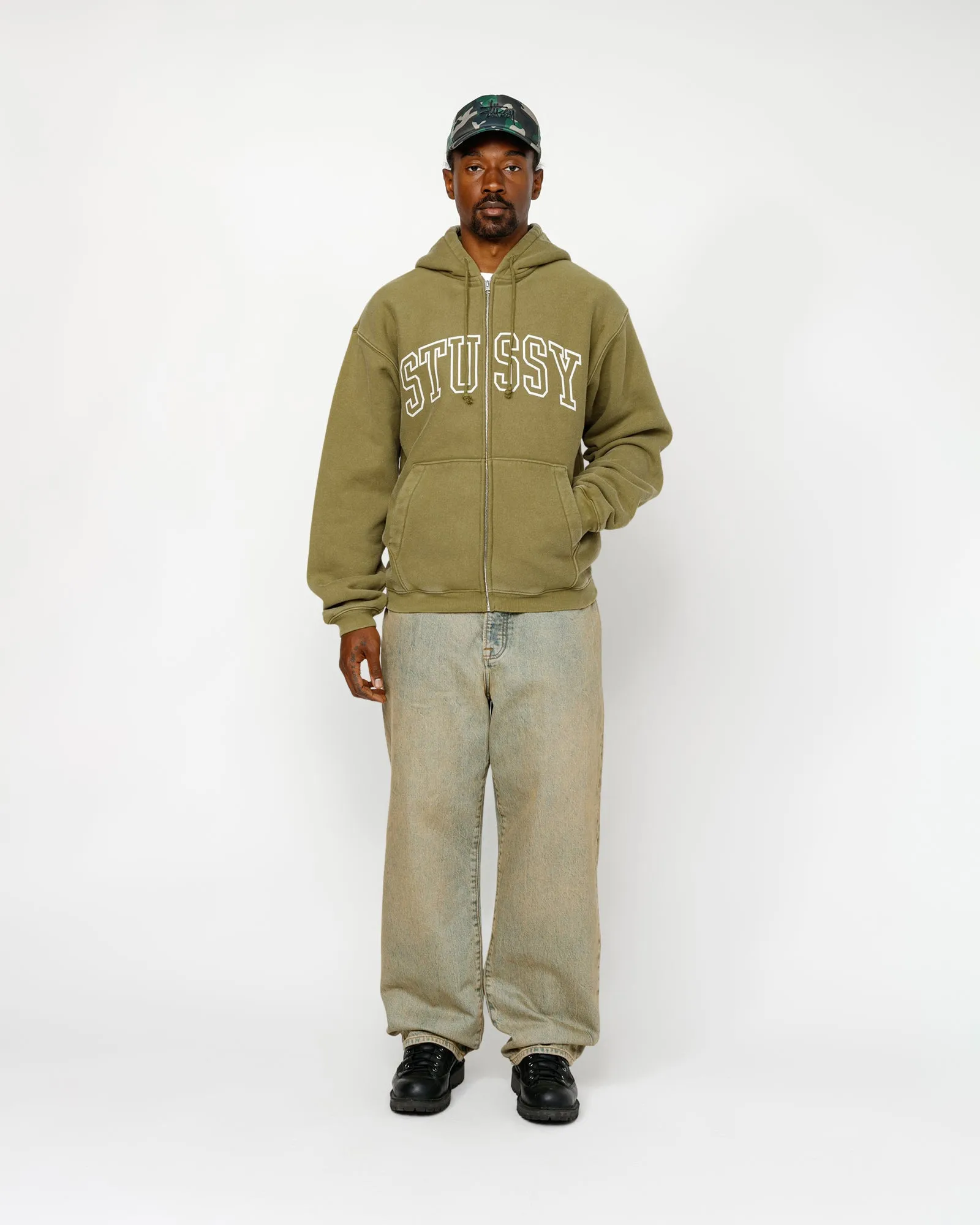 OUTLINE ZIP HOODIE sold by Stussy product image thumbnail 3