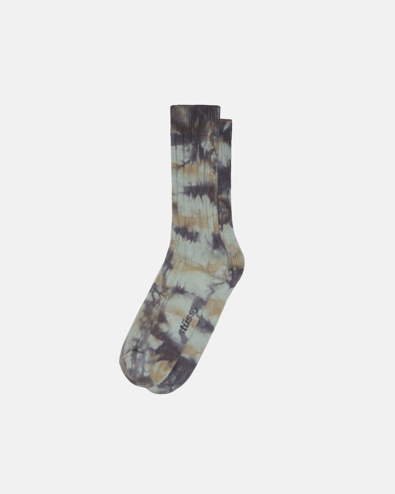 MULTI DYED RIBBED SOCKS sold by Stussy