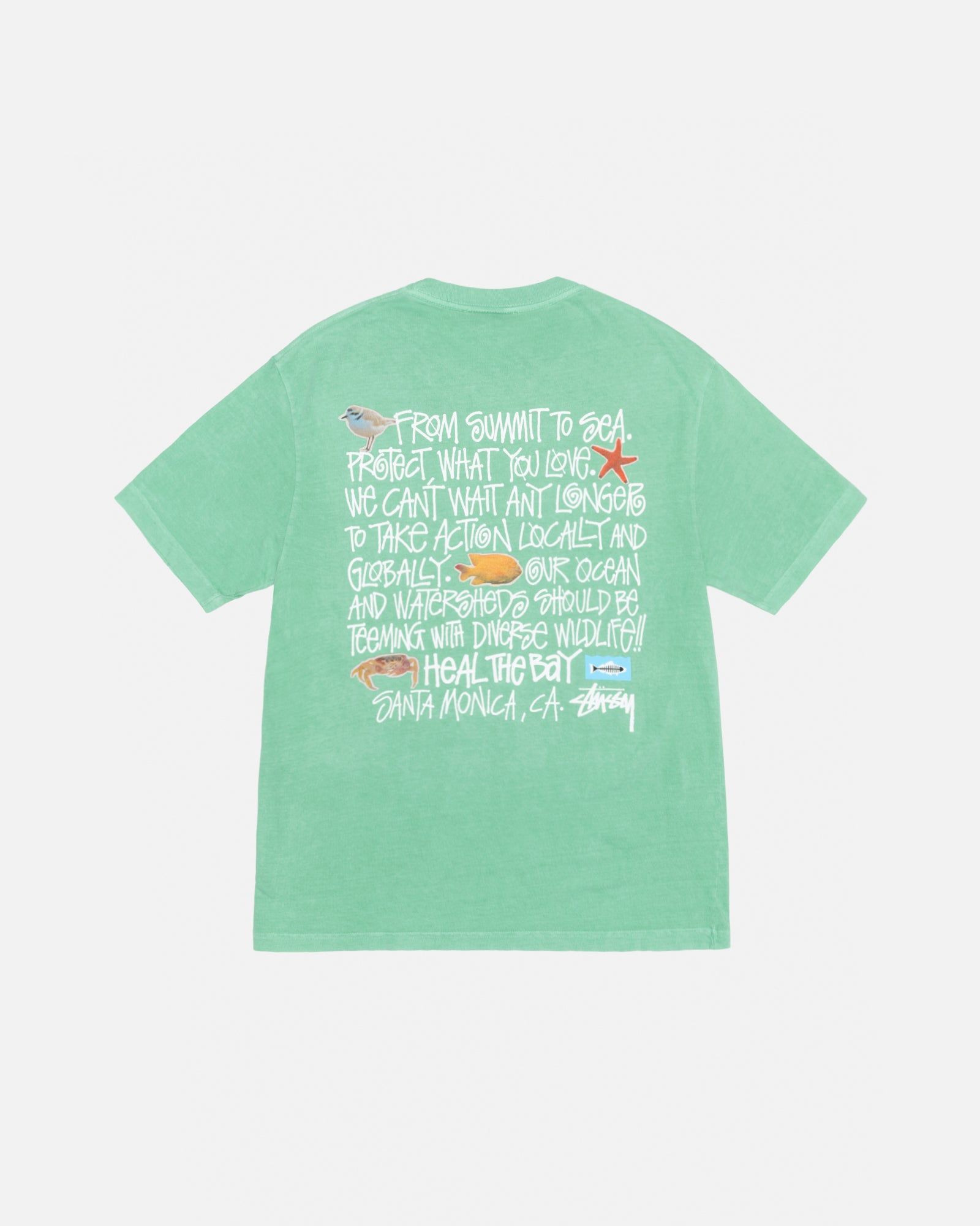 HEAL THE BAY SUMMIT TO SEA TEE PIGMENT DYED sold by Stussy