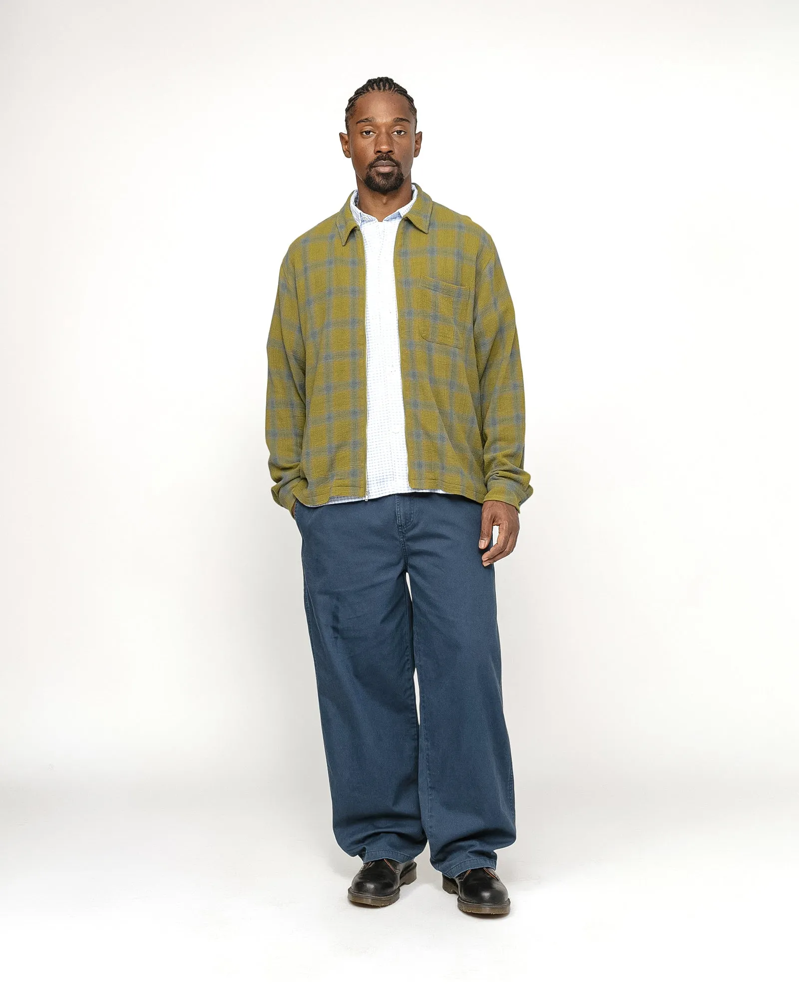 ZIP SHIRT TWISTED YARN PLAID sold by Stussy product image thumbnail 3