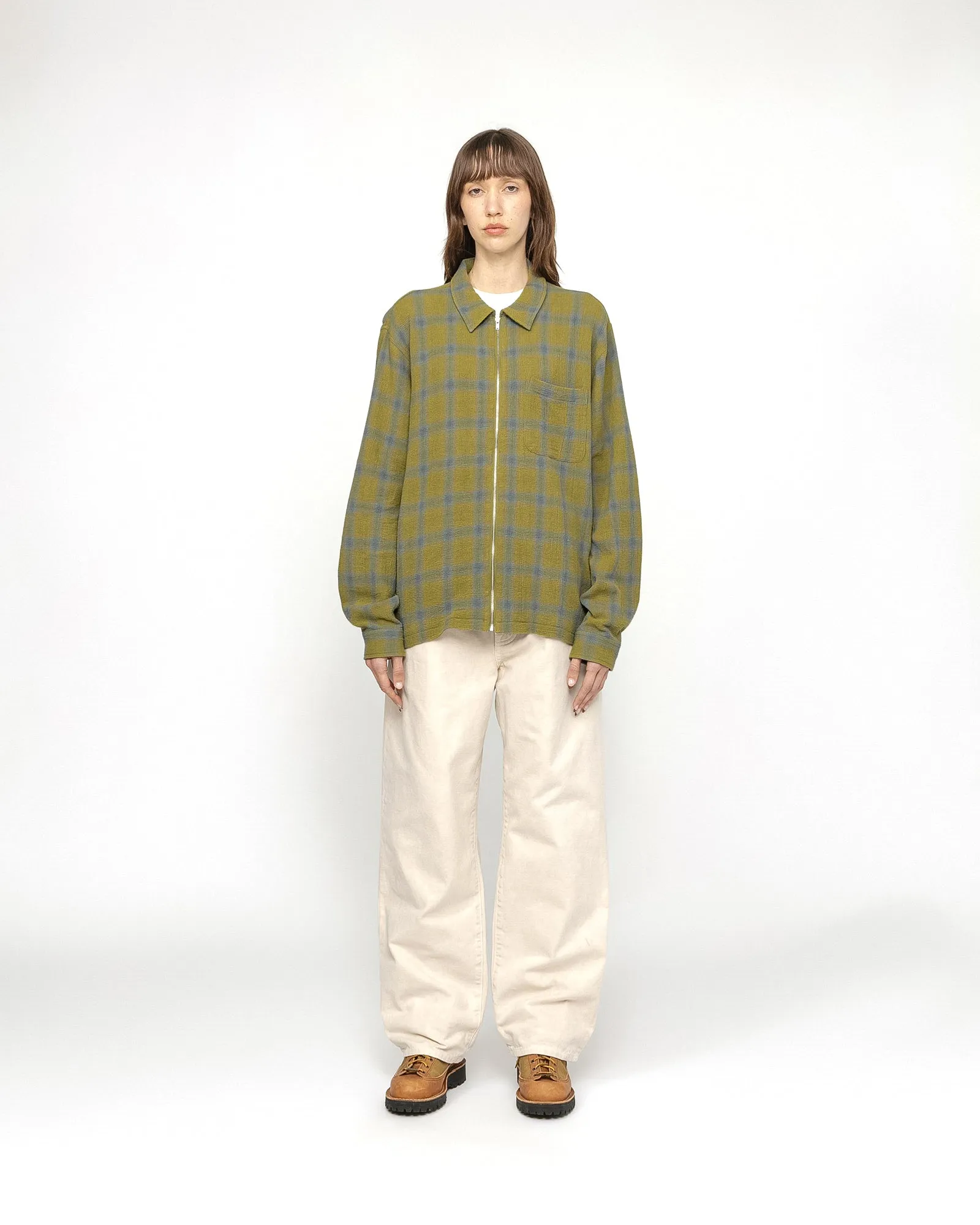 ZIP SHIRT TWISTED YARN PLAID sold by Stussy product image thumbnail 5