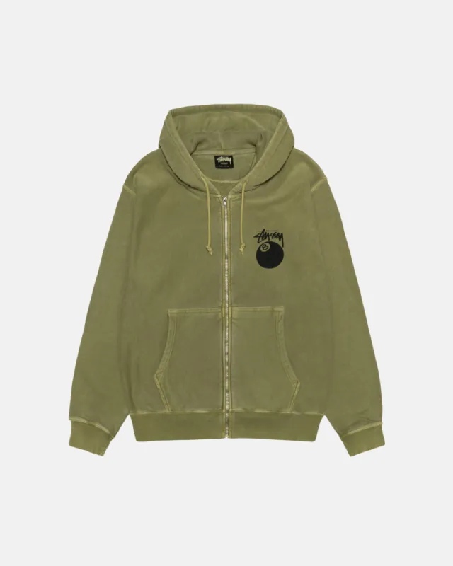 8 BALL ZIP HOODIE PIGMENT DYED sold by Stussy