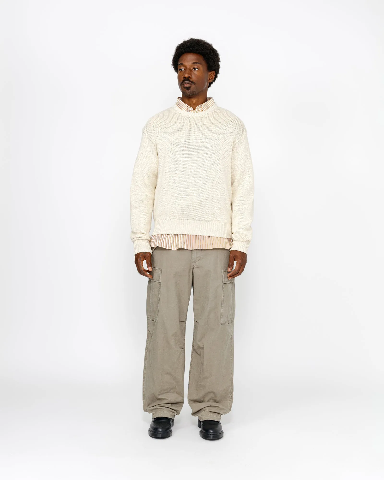 SURFMAN ICON COTTON LINEN CREW sold by Stussy product image thumbnail 3