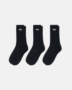 STOCK CREW SOCKS 3 PACK sold by Stussy