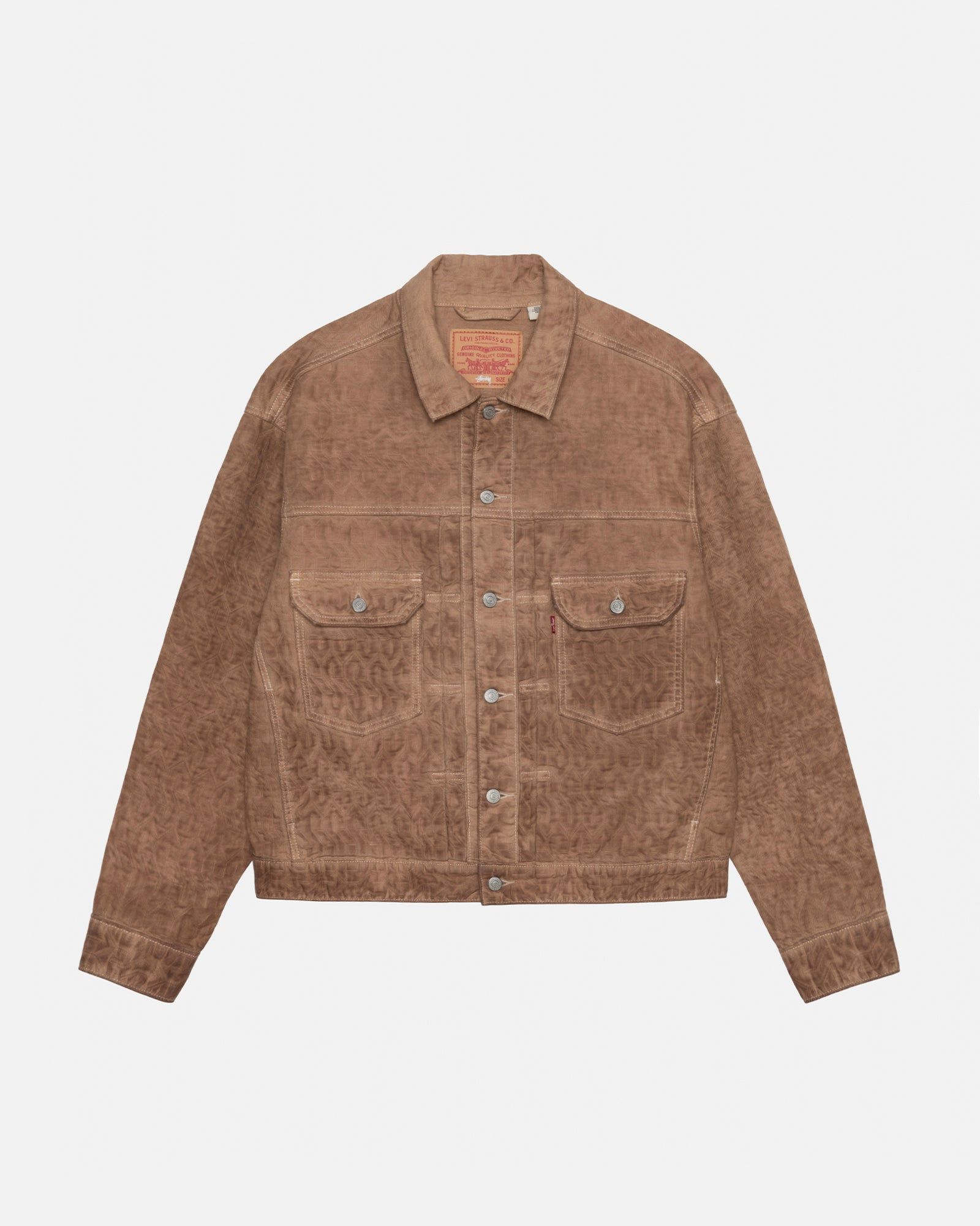 STÜSSY & LEVI'S DYED JACQUARD TRUCKER JACKET sold by Stussy