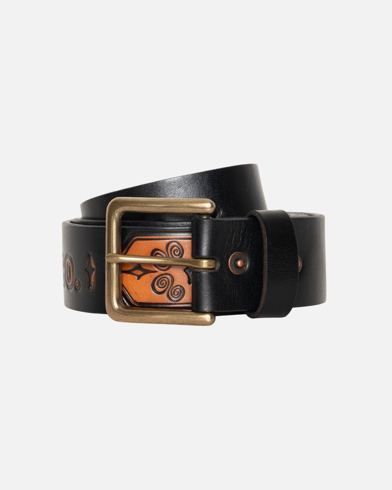 STÜSSY & LEVI'S EMBOSSED LEATHER BELT sold by Stussy