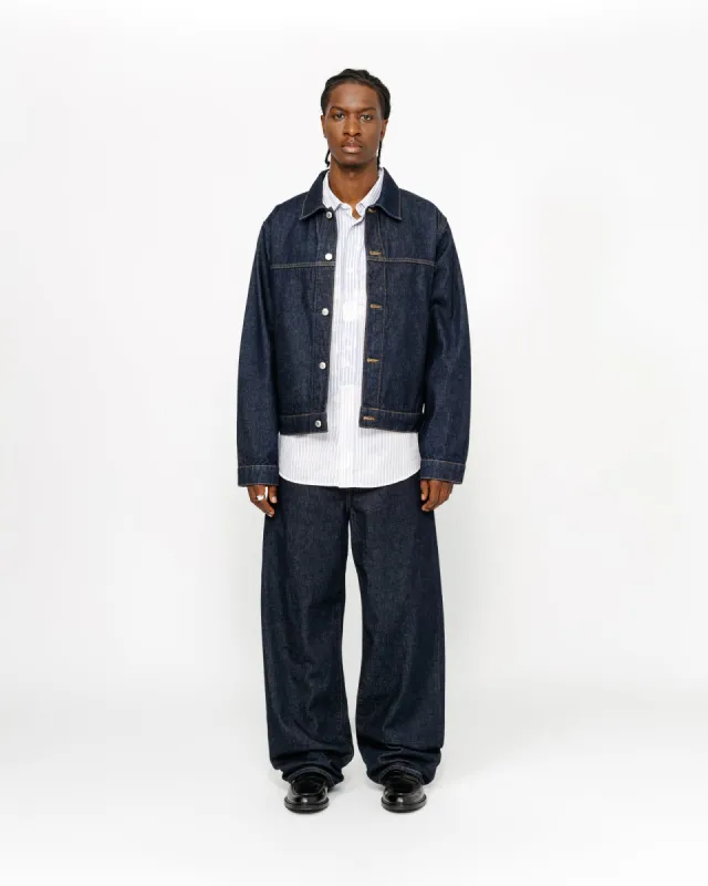 TRUCKER JACKET DENIM sold by Stussy