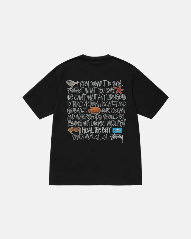 HEAL THE BAY SUMMIT TO SEA TEE PIGMENT DYED sold by Stussy