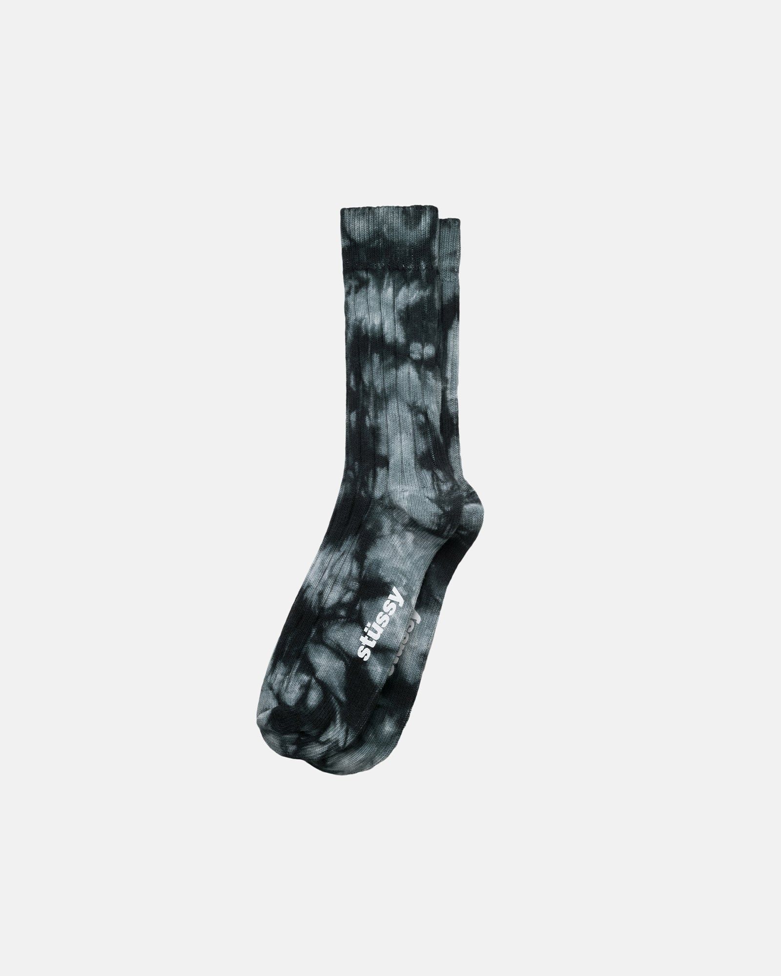 DYED RIBBED CREW SOCKS sold by Stussy